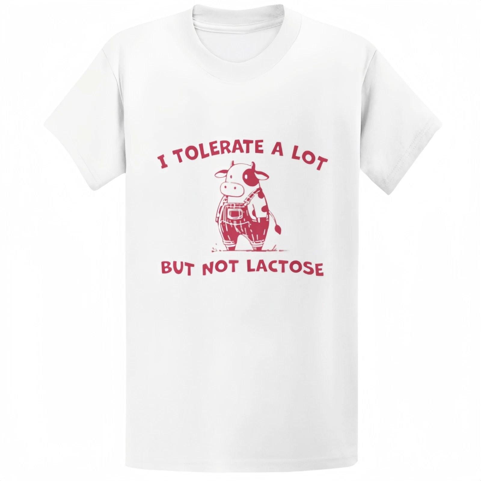 Gildan 5000 Lactose Cow T-Shirt Funny Animal Meme Graphic Tee XXXXL