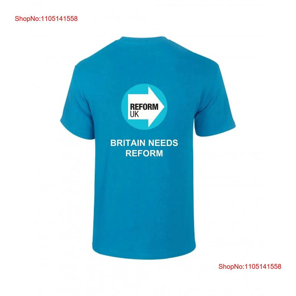 Reform Uk T Shirt Political Supporter Fit Vintage Unisex Homme Breathable Casual Slightly Soft Versatile Comfortable
