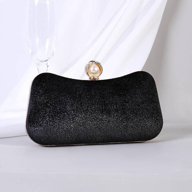 Velvet Handbag With Gold Foil Embellishments For Evening Wear And Formal Events