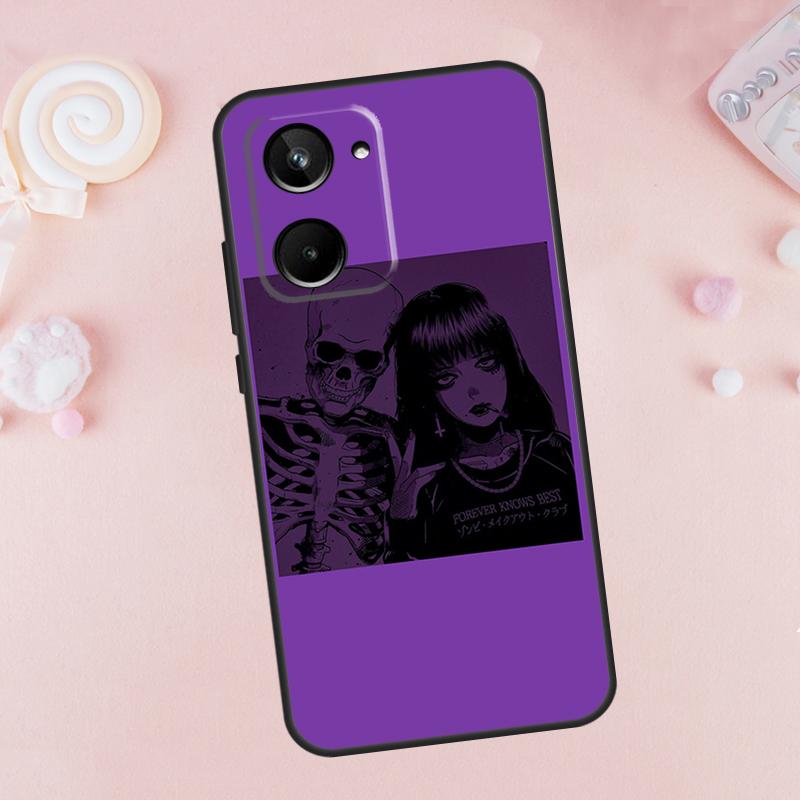 Purple aesthetic For Realme GT Neo 5 GT3 9 10 11 12 Pro Plus C30 C31 C33 C35 C25s C21Y C51 C53 C55 C67 Case