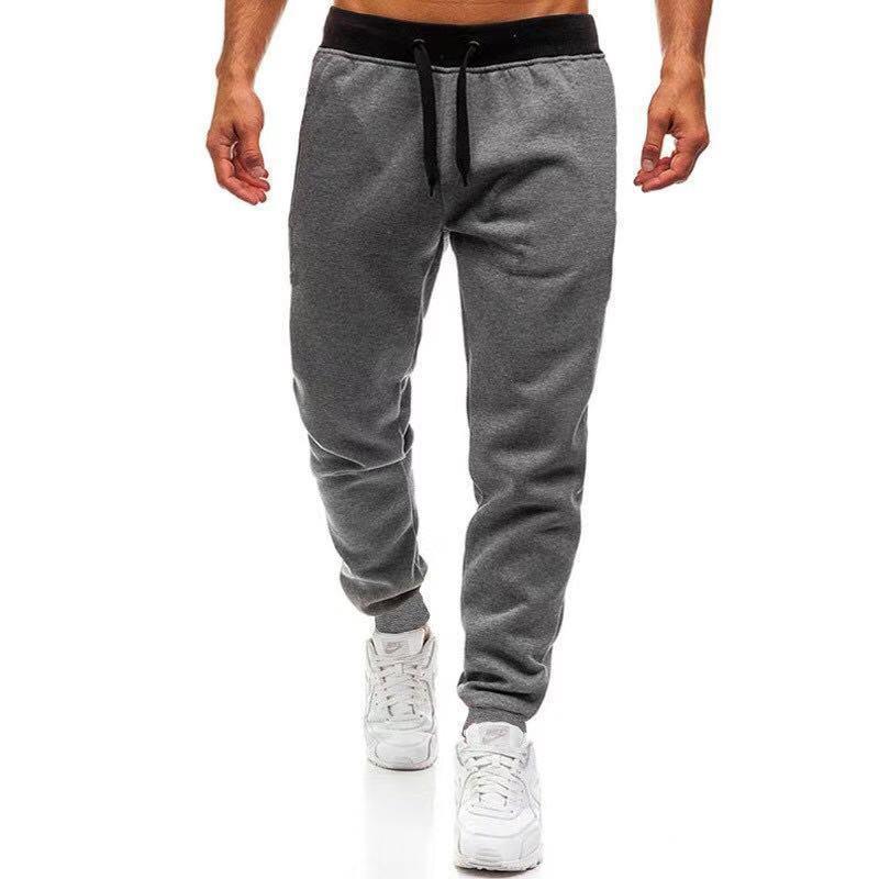 2024 European and American Casual Solid Color Fleece Sports Pants - Men's & Women's Long Sweatpants