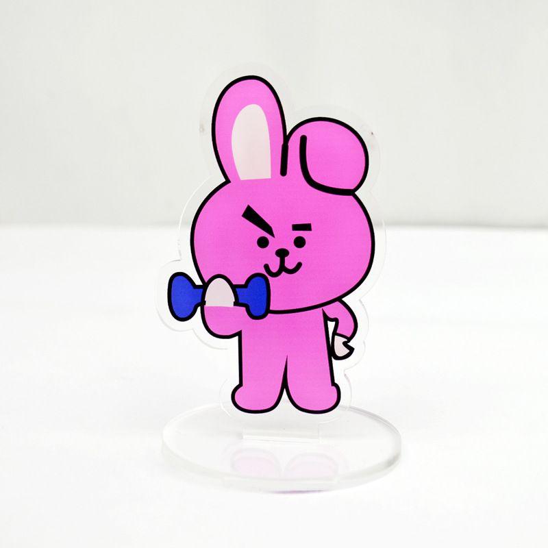 Kpop Bts Bt21 Cute Standee Action Figure Doll Van Acrylic Standing Decor Table