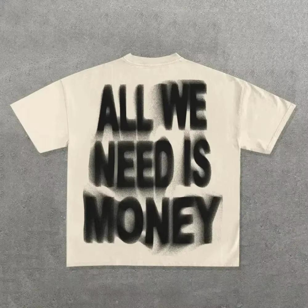 Ins Streetwear Y2k T Shirt Unisexs Harajuku Hip Hop Graphic Print Casual Cotton Round Neck Tshirt Unisex Gothic Short Sleeve Tops