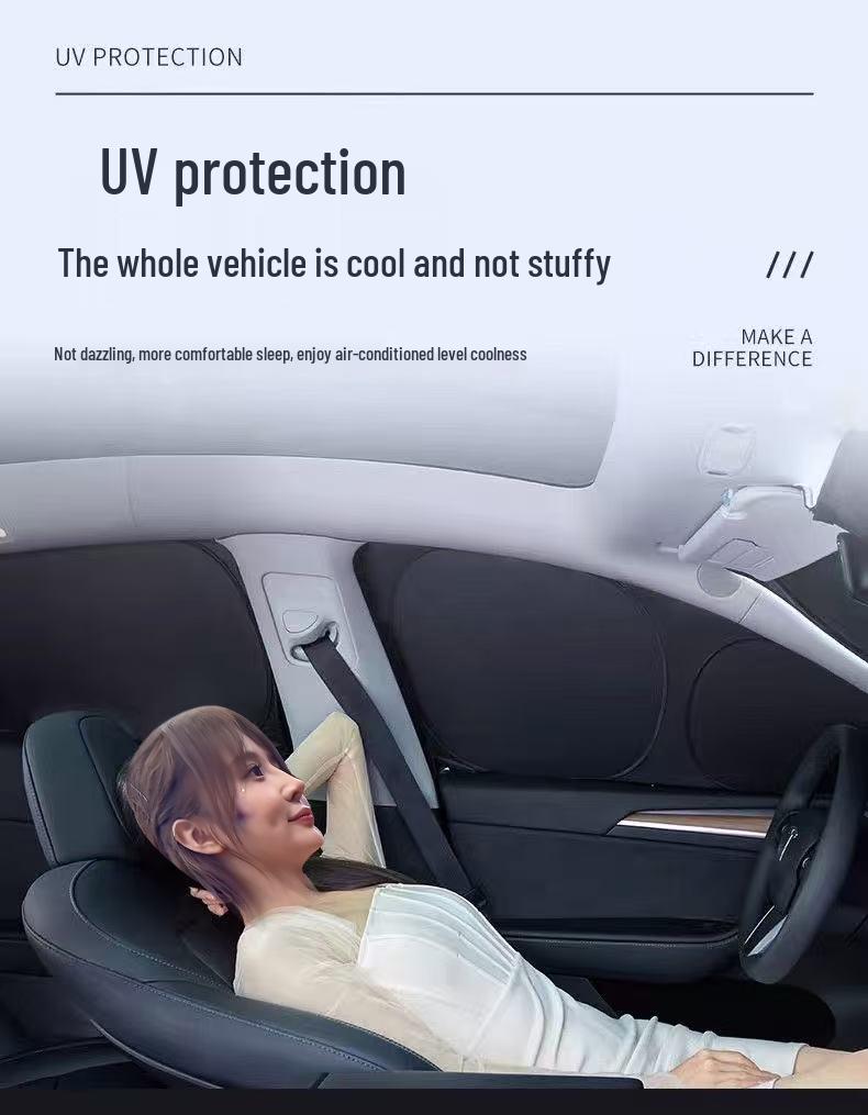 Graphene Car Windshield Sunshade: Full Car Blackout Curtain with Heat Insulation