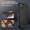 For iPhone 13/14 Kickstand Phone Case Slim-Fit TPU+PC Phone Cover with Card Holder