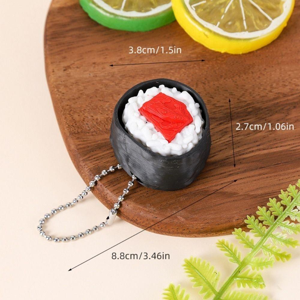 Finger Button Clicker Sushi Keychain Cartoon Sensory Clicker Backpack 3D Printed Pendant Kids Toy