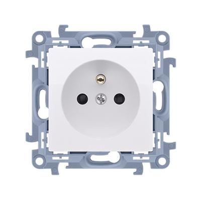 Simon 10 Single Socket With/Unit White - S+842017