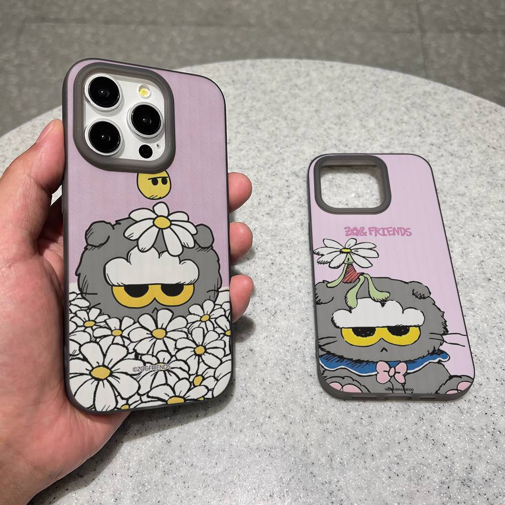 Cute Z-ZO Friends For IPhone 17 16 15 14 13 12 11 Pro Max Plus Pro Clear Phone Cover Non-Slip Shell