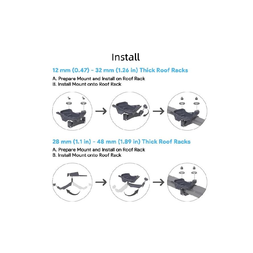 Starlink Mini Roof Rack Mount ,Starlink Mini Mount, Starlink Mini Magnetic Mounting Kit for Pole RV,Caravans,Van Mobility (Starl