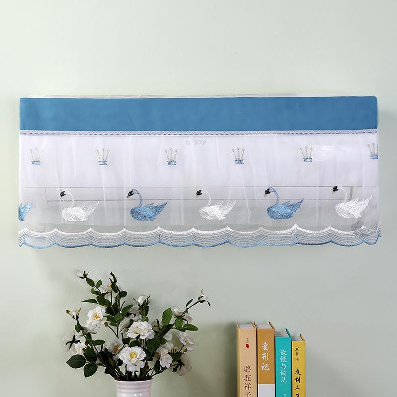 1PC Polyester Wall Mounted Anti-dust Cover Gauze Curtain Air Conditioning Cover