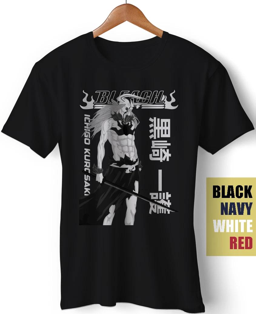Ichigo Kurosaki Hollow Bankai Bleach Anime Manga Kenpachi Funny Gift T-Shirt XXL