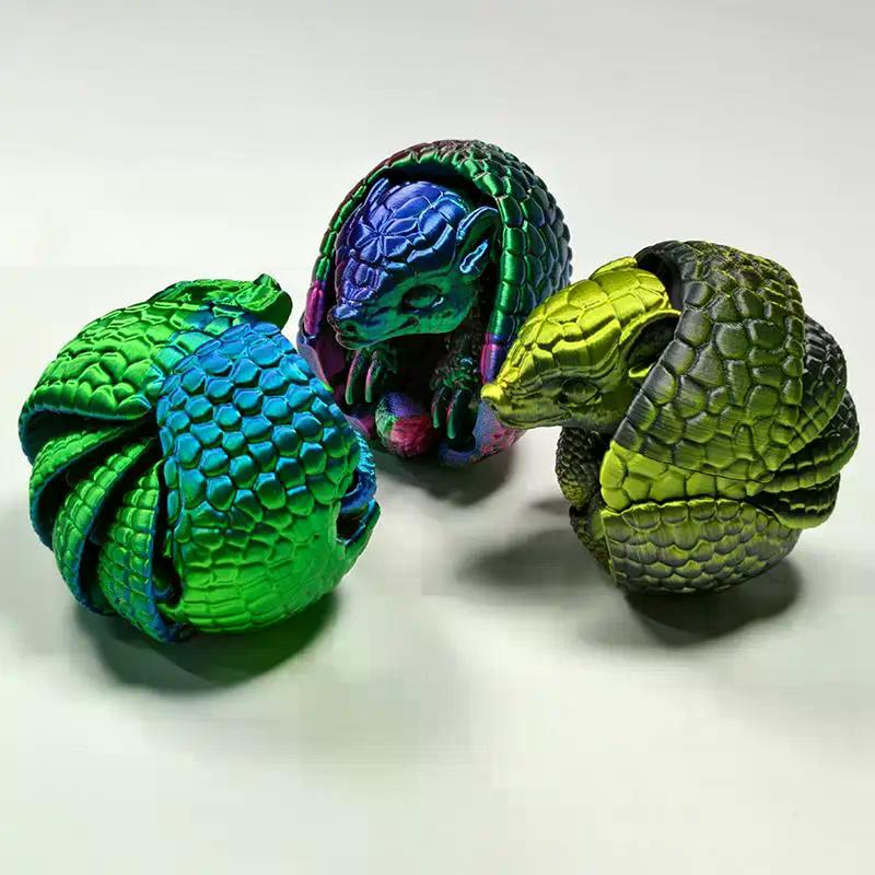 1Pcs Fidget Action Figures 3D Printed Pangolin Statue For Home Office Desk Decor Flexible Animal Decoration Children's Gift