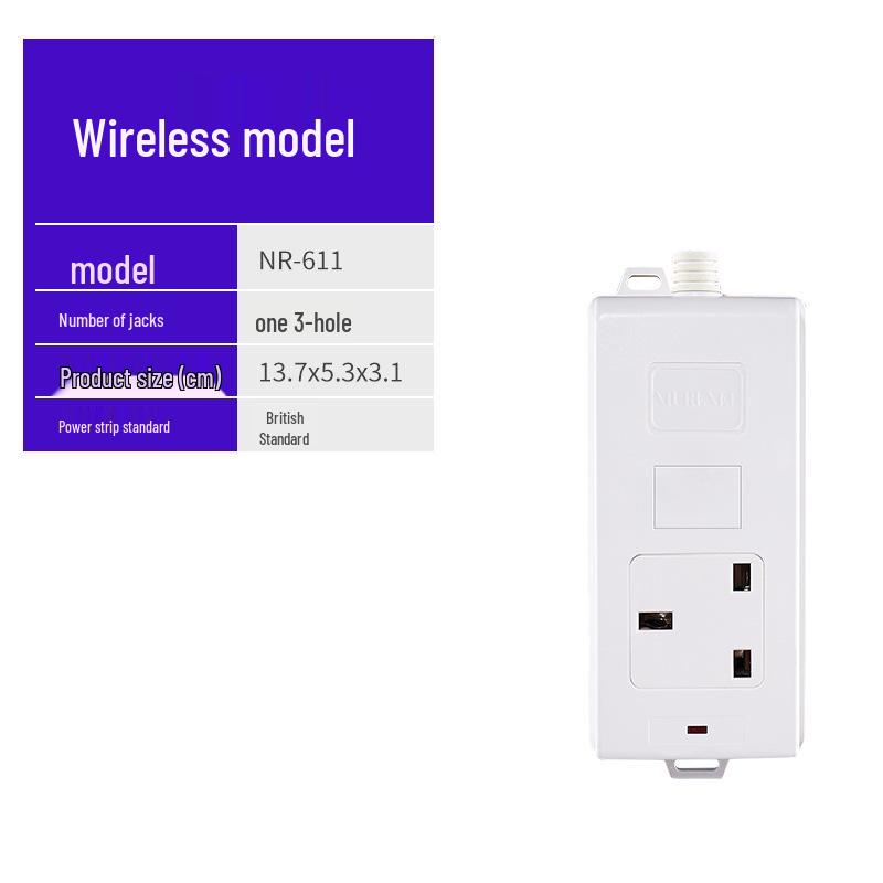 Genius UK 13A Power Strip with Overload Protection and No Switch, 250V Extension Cord