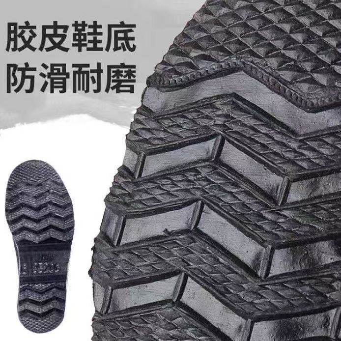 Old Beijing Cloth Shoes Men's Spring Black Single Anti Slip Breathable Wear-resistant Work Labor Protection Board Cotton Eight Way