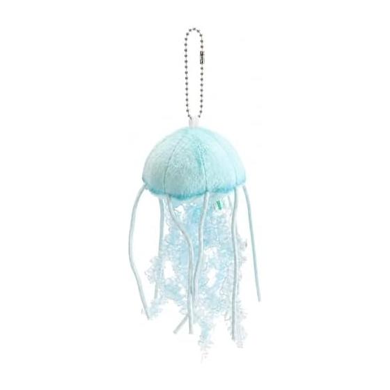 MofuMarine Plush Keychain Mascot - Cute Jellyfish (Blue)