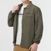 Timberland Solid Logo Design Point Collar Outdoor Casual Loose Long Sleeve Shirt Men shirts Green A2JJR-A58