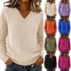 Damenmode Langarm Cutout Pullover Pullover Lockerer Stricktop für Freizeitkleidung