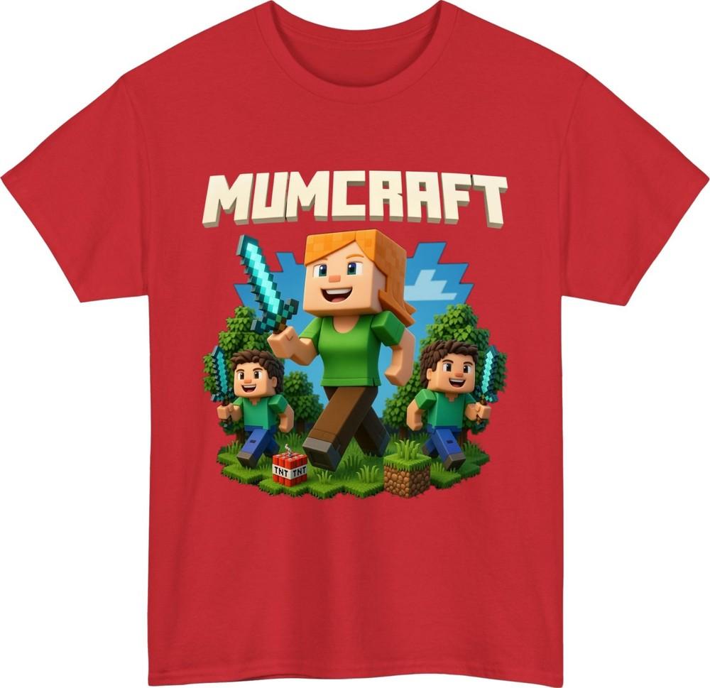 Mumcraft Funny Gamer TShirt Pixel Sword Battle Mother Day Gift Tee Top S