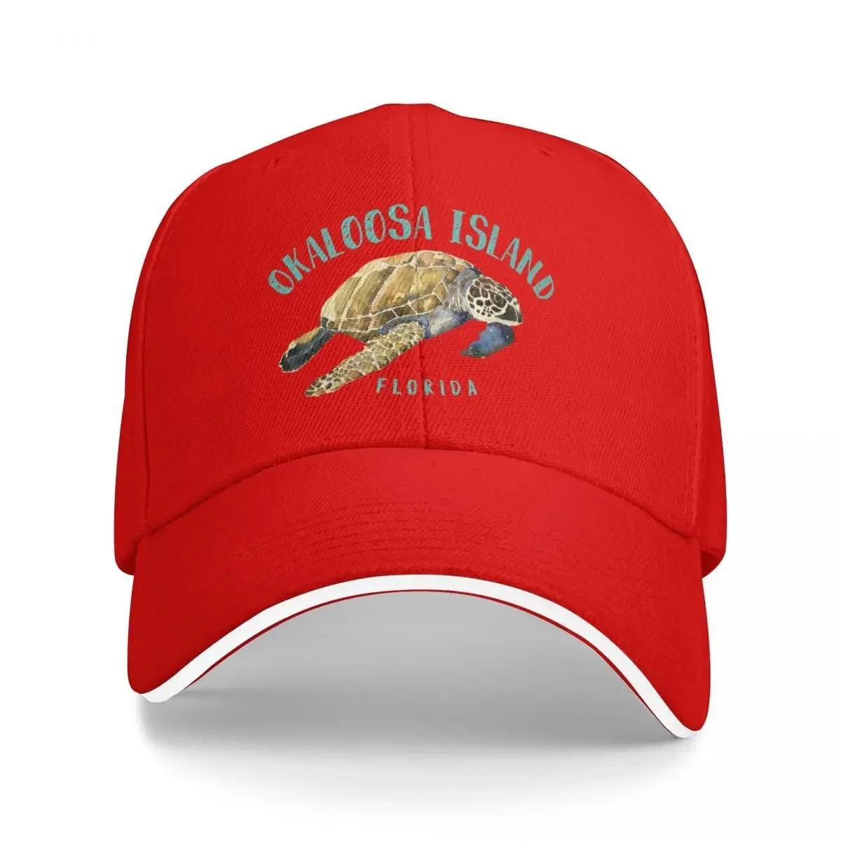 Okaloosa Island Florida Sea Turtle Design Baseball Cap golf hat genuine Ball Cap For Unisex Womens