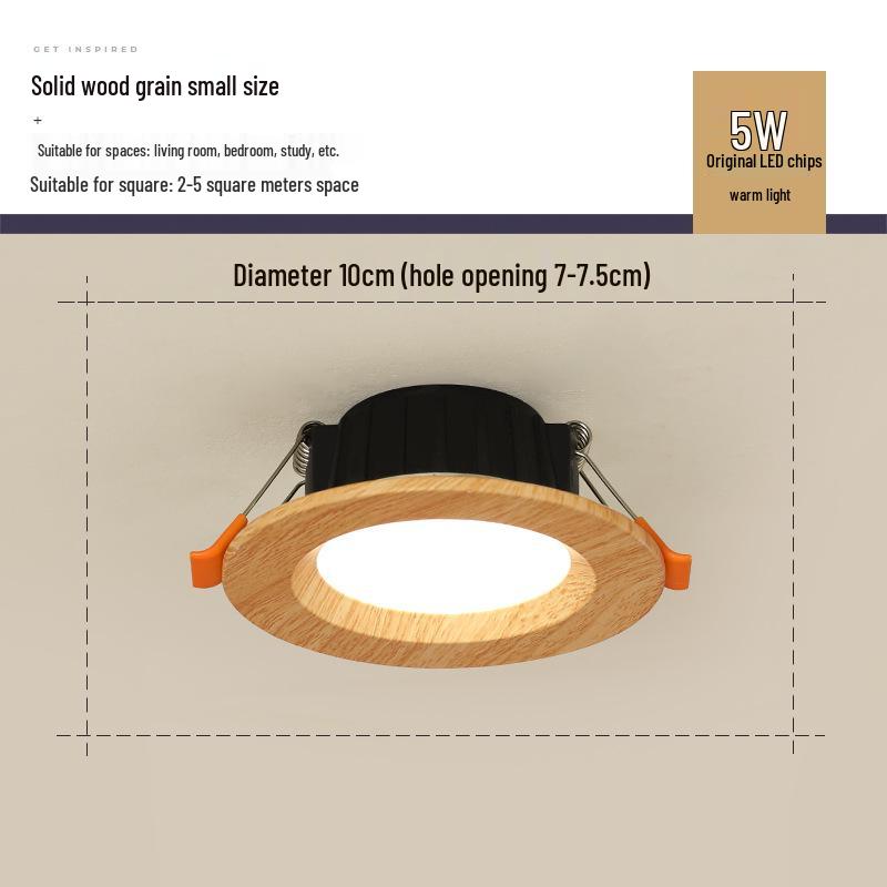 

Встраиваемый антибликовый точечный светильник под дерево в стиле середины века для магазинов одежды и коридоров