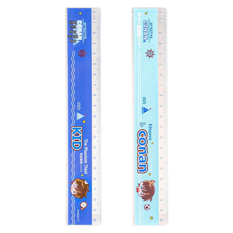 Detective Conan 20cm Wavy Cartoon Ruler - Student Stationery 20cm