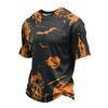 Men's Casual Short Sleeve T-Shirt Lightweight Breathable Fabric Crew Neck Halloween Eye Pattern Printed Top for Everyday Wear