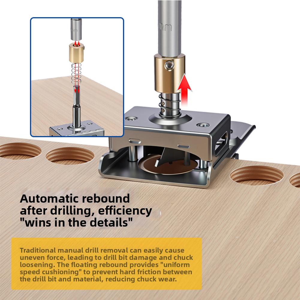 35mm Hinge Drilling Fixture Set, Concealed Hinge Drilling Guide Fixture, Aluminum Alloy Hinge Hole Screw Template Positioner