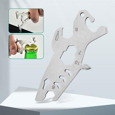 Outdoor Bottle Opener Portable Wear-resistant Outdoor Gear EDC Keychain Multi-Tool Wrench for Daily Use