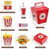 Wooden Fast Food Diner Set Toy for Kids Pretend Kitchen Play Classic American Meal Realistic Food Set Burger French Fries Cola
