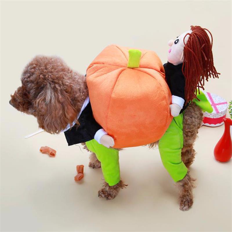 Halloween Carnival Party Pumpkin Modeling Dog Puppy Pet Dress Up Costume Apparel Coat Clothes
