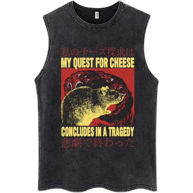 

Japan I Alone Pigeon Vintage Washed Tank Top Men Women Personality O-Neck T-Shirt Casual Cotton Oversized Sleeveless 3XL