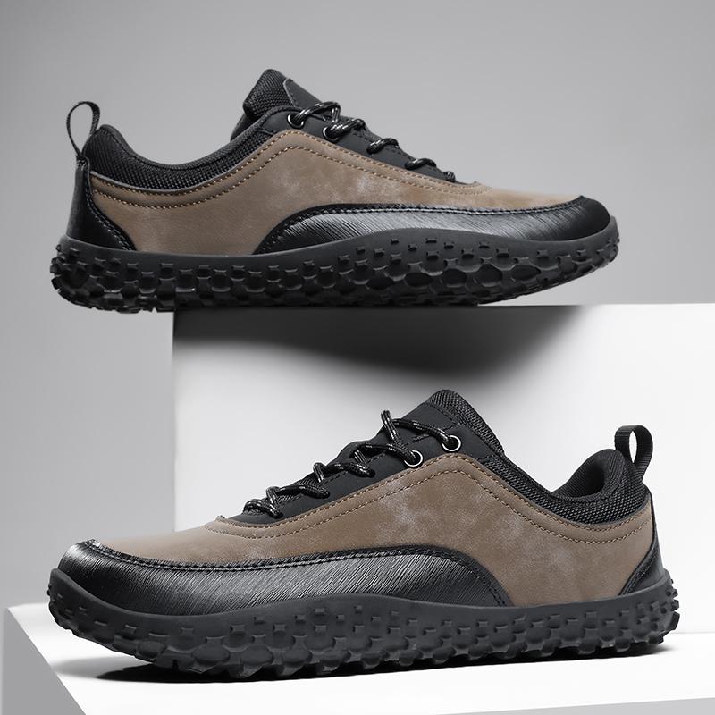 Fashion Versatile Men Casual Leather Shoes Comfortable Cricket Shoes Fashion Sneakers Lightweight Driving Shoes Outdoor Treking Footwear