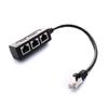 Rozbočovač LAN Ethernetová síť Rj45 Konektor Rj45 Rozbočovací adaptérový kabel