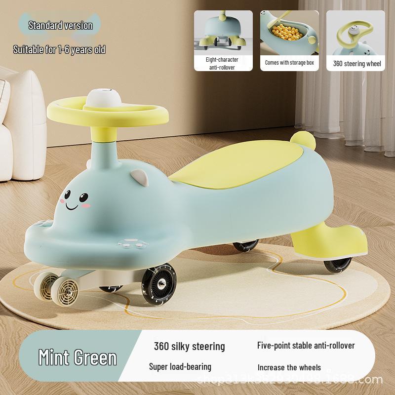 Children's Anti-Rollover Twist Car (Ages 1-6) - Rocking and Sliding Toy for Boys & Girls