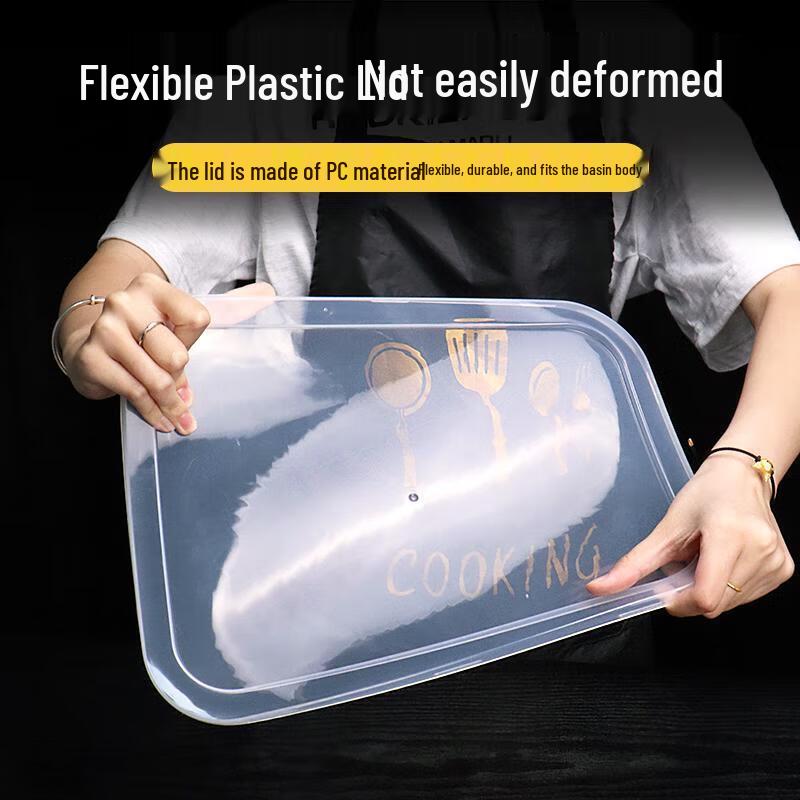 304 Stainless Steel Rectangular Food Tray with PP Lid