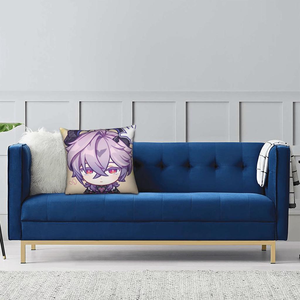 Genshin Impact Durin Game Pillowcase Printed Polyester Cushion Cover Gift Pillow Case Cover Home Zippered 18''