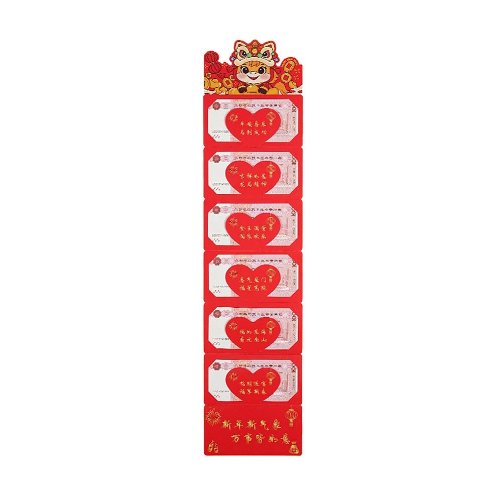 

Chinese Style Lucky Red Envelopes Folding Cash Envelopes Money Envelopes New Year Celebration 6 Slots