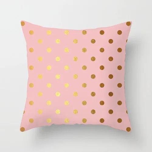 Pink Marble Geometric Series Pillowcase Home Fabric Craft Sofa Back Cushion Cushion Cover Living Room Pillow