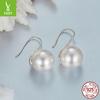 S925 Sterling Silver Bead Stud Earrings Simple Ins Cold Wind, Women'S French Pearl Earrings