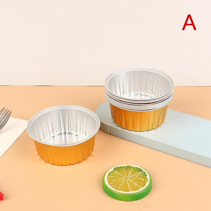 

10 шт. многоразовых круглых формочек из алюминиевой фольги для пудинга, формочек для фритюрницы, коробок из фольги, небольших противней для выпечки, инструментов для выпечки