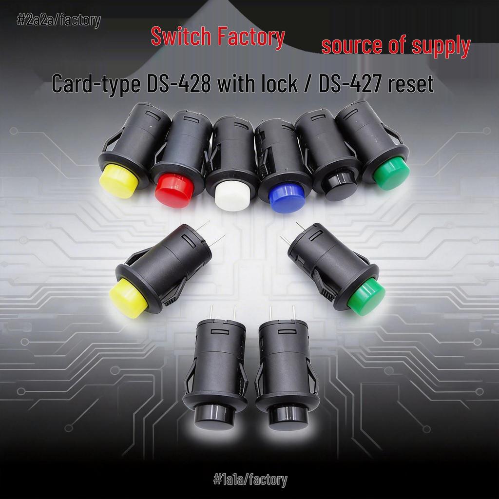 DS-427/428 Round Push Button Switch 12mm Momentary Non-Locking/Self-Resetting