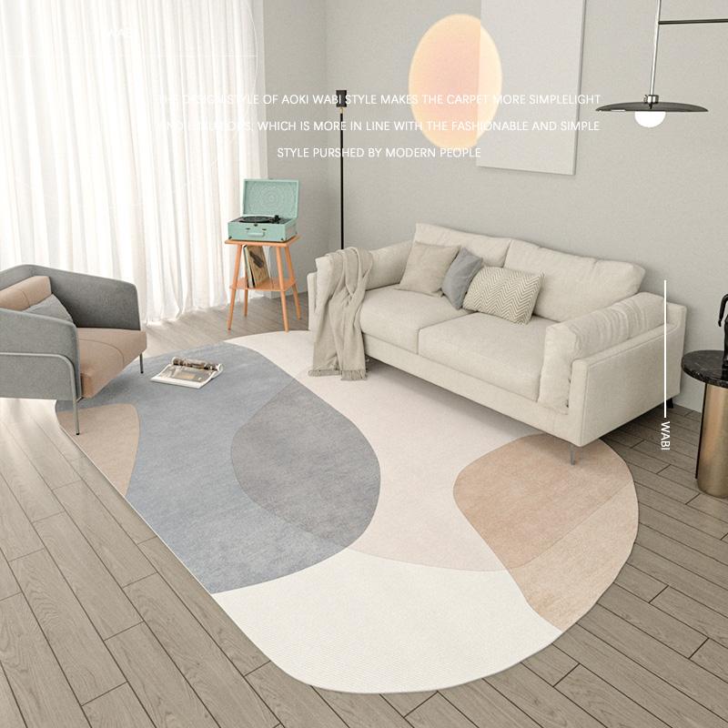 Japanese Style Carpets for Living Room Irregular Bedroom Decor Bedside Carpet Minimalist Large Area Floor Mat Home Lounge Rug