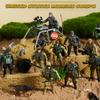 16 Pcs Military Toy Soldiers Playset Army Men Plus SWAT Team Featuring Military Weapons Accessories Designed for Boys Birth Date Present