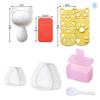 1 Set Stampo per Sushi Triangolare in Plastica Stampo per Palline di Riso per Sushi Stampo Onigiri Gadget da Cucina Stuff Accessori Trasparenti per Bento