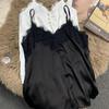 Plus Size Sleeveless Lace Patchwork Camisole - Summer 300 Jin Loose Fit for Women