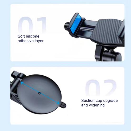 Magnetic Phone Holder for Car 360-degree Adjustable Suction Cup Car Mount Vacuum Phone Stand for Windshield Dashboard