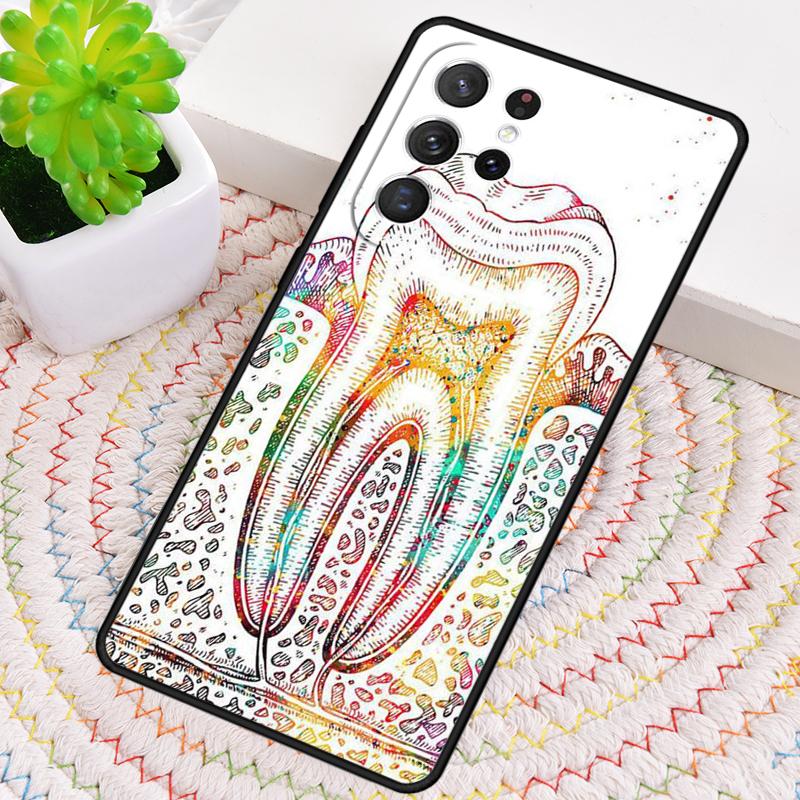Cute Dentist Teeth Phone Case for Samsung Galaxy note 10 pro S26 Ultra S23 S24 FE S25 S21 S22 PLUS shockproof Cove