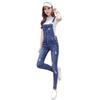 Damen-Denim-Latzhose im koreanischen Stil, elastisch, figurbetonter Skinny Fit, vielseitiger Jumpsuit für Frühling und Herbst 2026