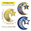 Eid Mubarak Moon Star Candy Dessert Tray Wooden Tray Cake Food Holder Plate Islamic Muslim Ramadan Kareem Home Party Decorations