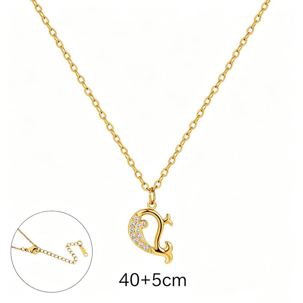 HOVANCI 18K Gold Plated Waterproof Hypoallergenic Dainty Stainless Steel Multi-Style Turtle Heart Flower Pendant Necklace